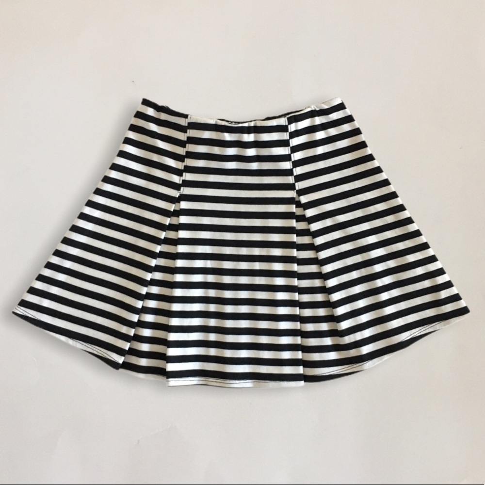 Striped High Waist Skirt A-Line Painted Threads S - Picture 5 of 8